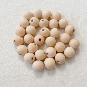 ウッドビーズ ハンドメイド アクセサリー パーツ 手芸 ビーズアクセサリー 30個