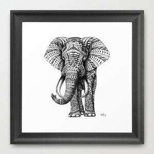  Inte i rear wall . picture .. elephant . Elephant Society6sosaeti Schic s