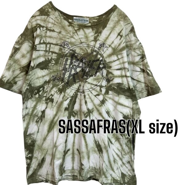 【即日発送】SASSAFRAS ササフラス 日本製 プリント タイダイ 半袖 TシャツXL