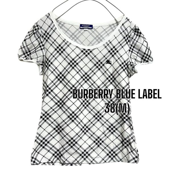 【美品】Burberry ブルーレーベル 半袖Tシャツ ホースロゴノバチェック