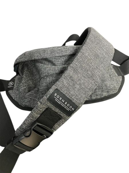 【美品】BORNBOON ボーンブーン ヒップシート ボディバッグ グレー 2WAY