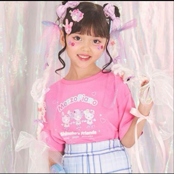 メゾピアノ 【しなこちゃん×ミミポポ】Tシャツ 120 ピンク