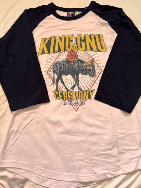 King Gnu Live Tour 2020 AW "CEREMONY"ヌーヴィンテージプリント ラグラン Tシャツ M 貴重