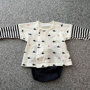 コンビミニ ラップコンパクト ロンパース ベビー肌着 70〜80
