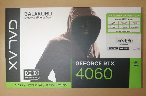 GK-RTX4060-E8GB/WHITE/LP ロープロ対応