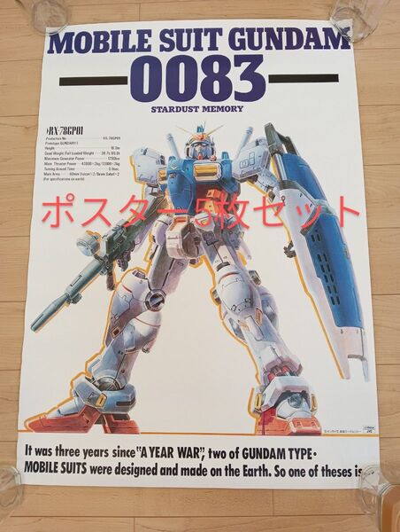 【当時物】【美品】機動戦士ガンダム0083 ポスター5点セット