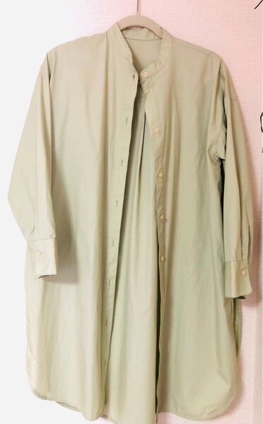 ロペピクニック ロングシャツ 長袖シャツ サイズ38 M〜L ミントグリーン くすみグリーン シャツワンピース