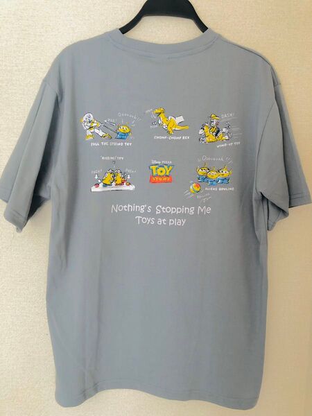 トイストーリー 半袖Tシャツ メンズ LLサイズ ロイヤルブルー ブルーグレー 新品 ディズニー ピクサー