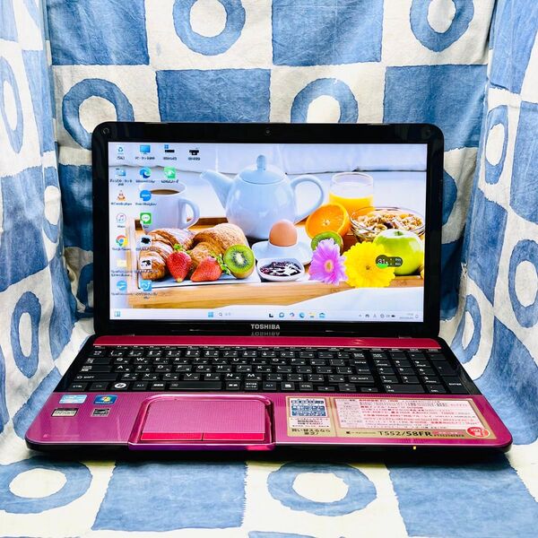 快適SSD256G☆i7☆ピンクノートパソコンカメラ付!ブルーレイ☆Win11