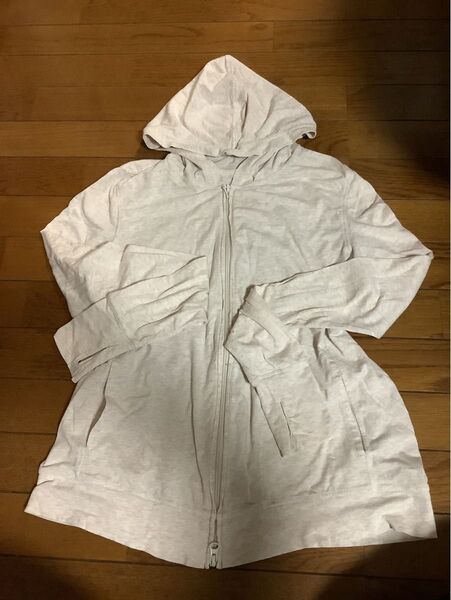 【古着】topvalue トップバリュー パーカー ダブルジッパー 左右ポケット付き 指穴あり 長袖