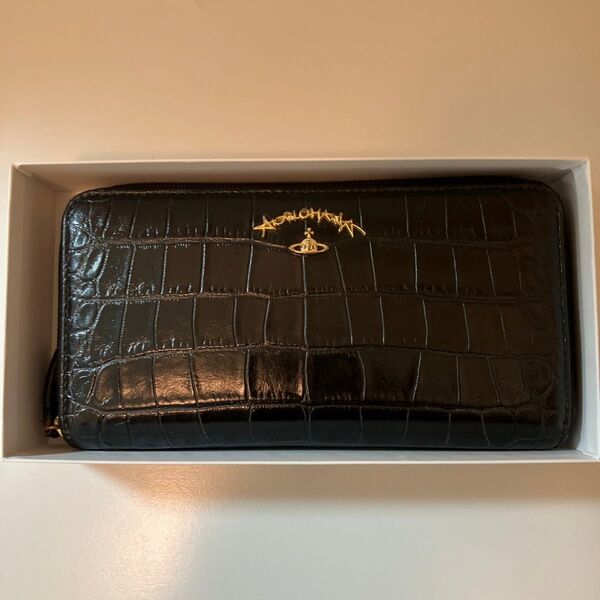 Vivienne Westwood 財布 クロコダイル柄 ブラック レザー