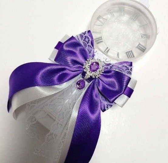 ★キンブレリボン ペンラリボン★紫 パープル ライトパープル ハンドメイド ヘアゴム メンカラ ペンライトリボン サテンリボン