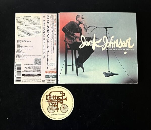 紙ジャケCD Jack Johnson ジャック・ジョンソン スリープ・スルー・ザ・スタティック サーフミュージック ステッカー