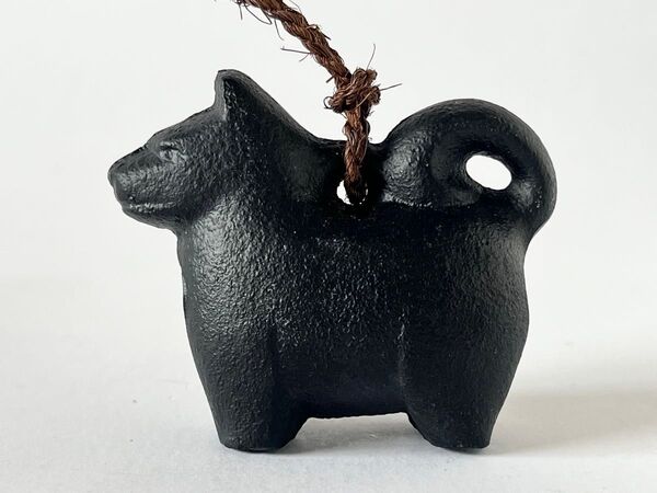 昭和レトロ イヌ 鉄鈴 民芸品 南部鉄器 ビンテージ 犬 土鈴 アイアン ヴィンテージ 郷土玩具 オブジェ 置物 ブラック