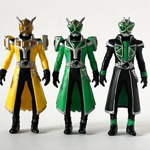 全長17cm 仮面ライダーウィザード ソフビフィギュア 3個セット バンダイ ライダーヒーローシリーズ