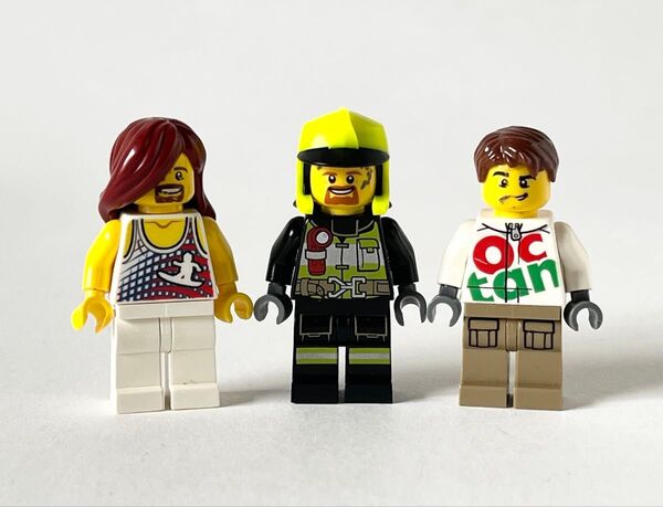 LEGO レゴ 正規品 ミニフィグ 3個セット 男性 サーファー 消防士 街の人 男の人 シティ ミニフィギュア