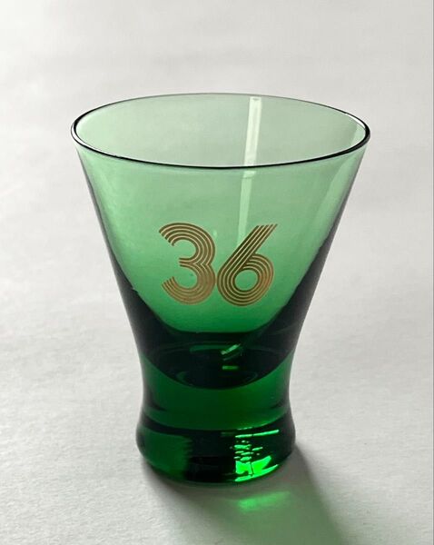 ビンテージ 色ガラス お猪口 冷酒盃 ぐい呑み ぐい飲み ショットグラス カラーガラス グリーンガラス 色ガラス
