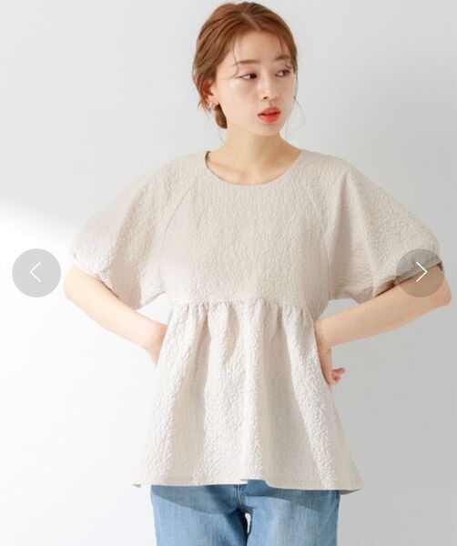 URBAN RESEARCH Sonny Label ふくれジャガード半袖ブラウス