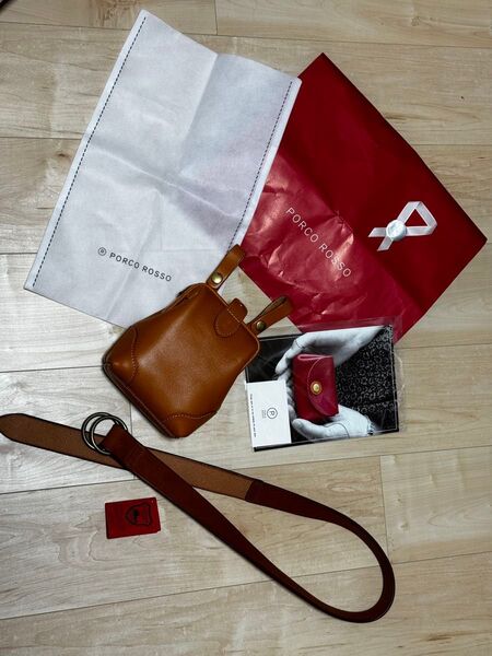 受注生産 栃木レザー PORCO ROSSO ポーチ ポルコロッソ リングベルト