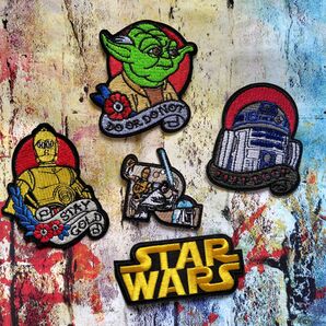 スターウォーズ スピルバーグ ジェダイ ワッペン R2-D2 ロイド ドロイド 3CPO ヨーダ ダースベイダー