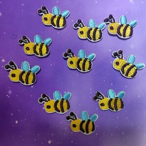 ミニ ミツバチ みつばち 蜜蜂 蜂 ハチ ビー 刺繍アイロンワッペン