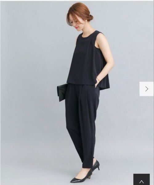 URBAN RESEARCH DOORS アーバンリサーチドアーズ ノースリーブオールインワン セットアップ風 紺 ネイビー