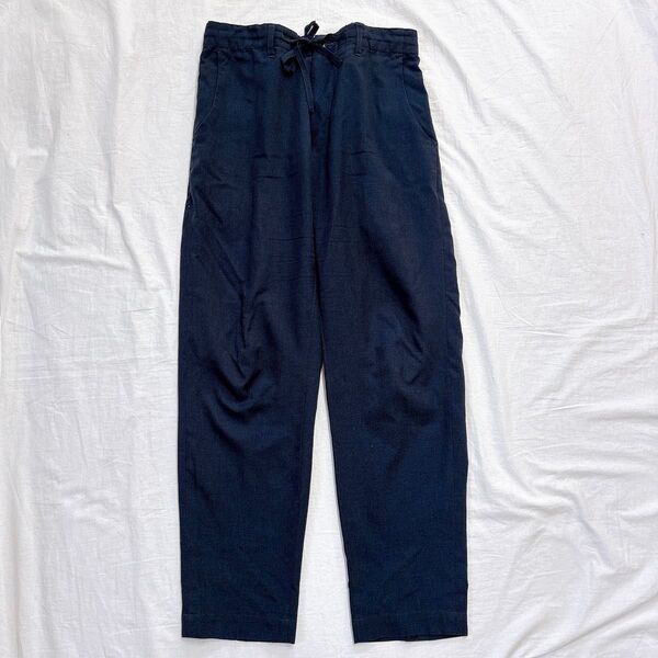SHIPS シップス パンツ 長ズボン ネイビー 紺 Sサイズ 日本製 薄手 春夏秋