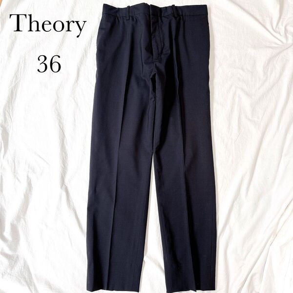 Theory セオリー スラックス パンツ メンズ ネイビー 紺 36 2XLサイズ 大きいサイズ スーツ ビジネス 通勤 就活