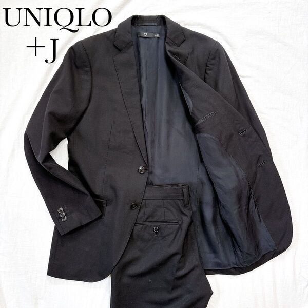 UNIQLO+J ユニクロ ジルサンダー コラボ スーツ セットアップ 2点セット ブラック 黒 ジャケット スラックス Mサイズ