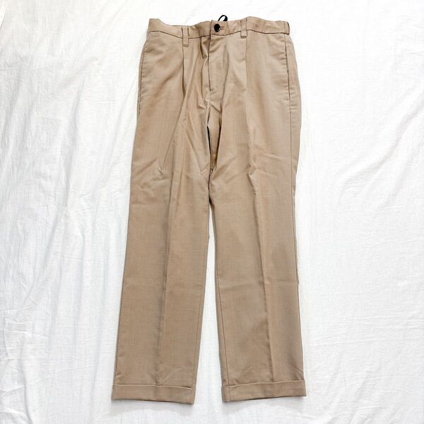 HARE ハレ クロップドパンツ ズボン ベージュ Sサイズ 無地 折り返し ストレッチ性多少有 ウエスト一部ゴム 春夏秋 薄手
