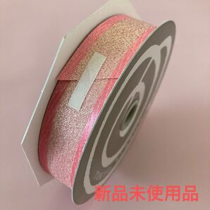 ラッピング用品リボン ピンク系 花束 プレゼント用リボン 24mm×20m 新品未使用品