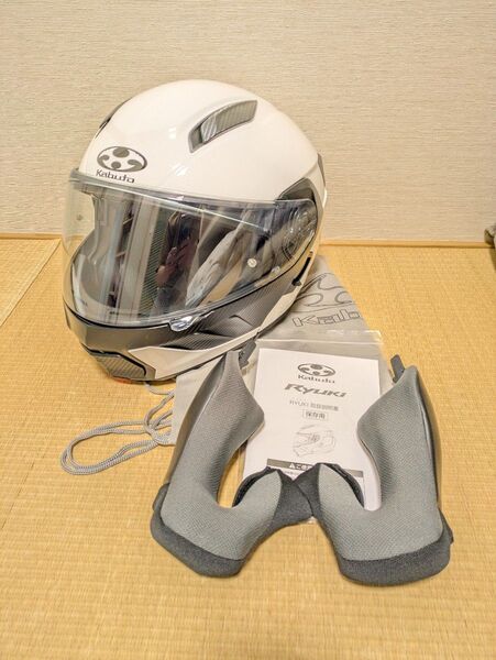OGK Kabuto RYUKI オージーケーカブト リュウキ サイズ:L 色:ホワイトメタリック