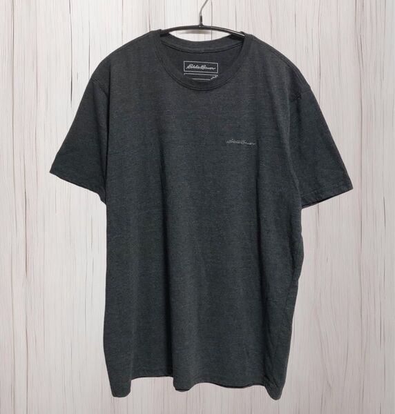 Eddie Bauer エディーバウアー Tシャツ グレー チャコール 刺繍 ロゴ M