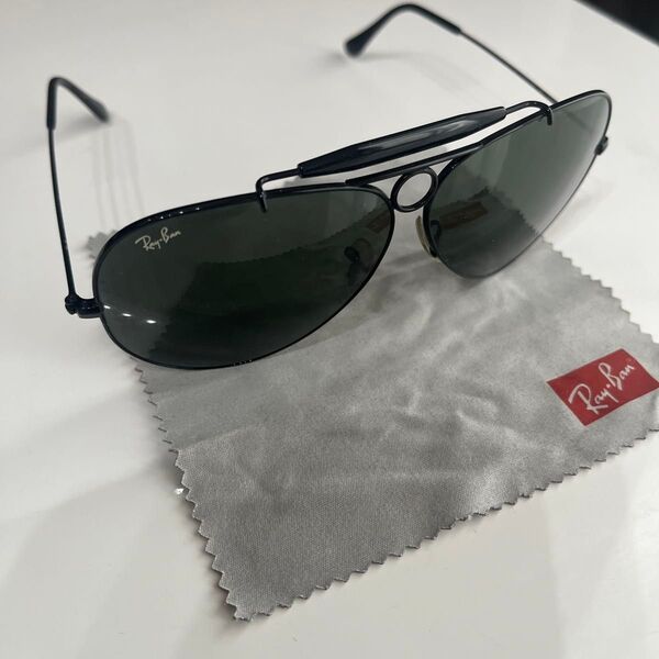 美品 Ray-Ban レイバン カーキ オリーブ ブラック ガラス/メタル RB3138 SHOOTER 002 62 09 3N
