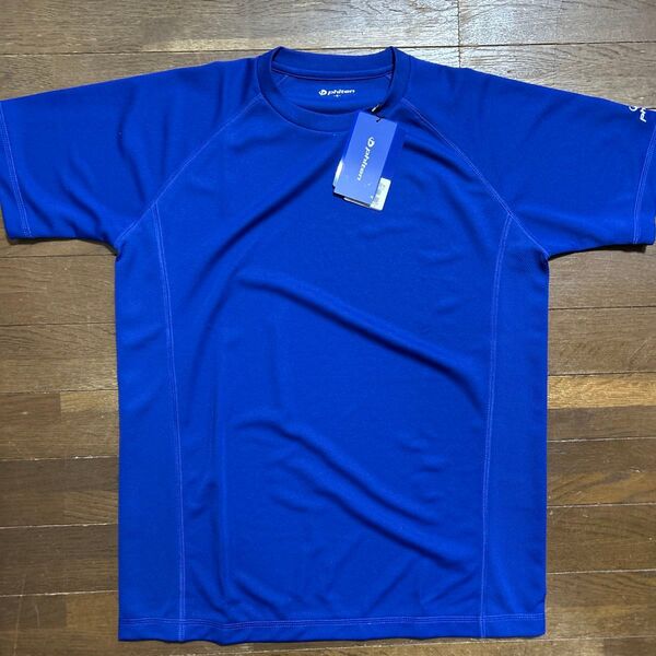 新品ファイテンTシャツMサイズ未使用品タグ付き税込み3300円ブルー吸汗速乾ポリエステル100%胸囲89〜95身長167〜173M