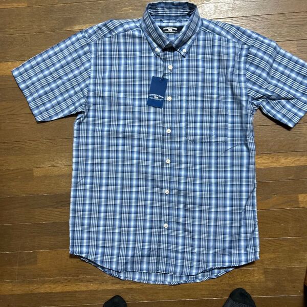 新品TPA半袖カジュアルシャツM サイズ未使用品品タグ付き胸ポケット有りボタンダウン半袖シャツです胸囲86〜96