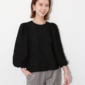SLOBE IENA ジャガードマトンスリーブコルセットブラウス