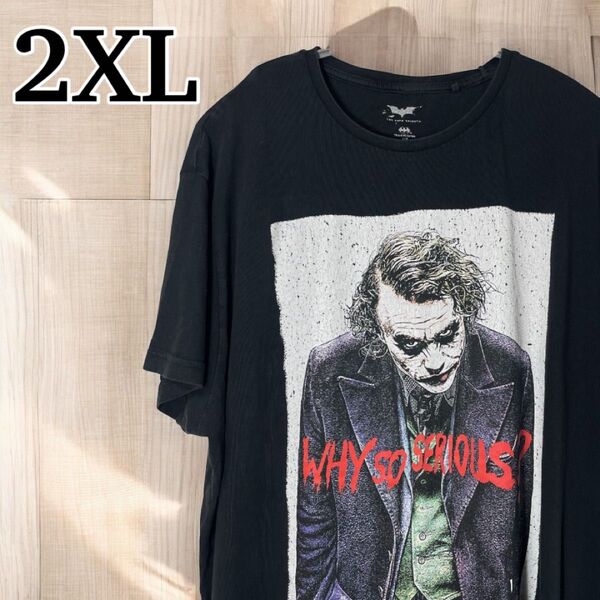【2XL】DC公式 ジョーカー Tシャツ ダークナイト 映画T 古着 希少 WHY SO SERIOUS? ムービーTEE