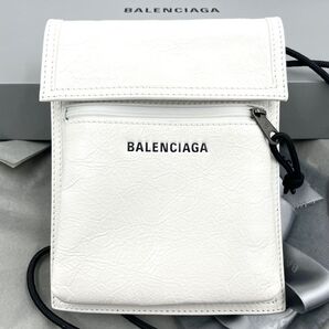 鑑定済・美品★BALENCIAGA バレンシアガ エクスプローラ ショルダーバッグ サコッシュ レザー 箱・保存袋付き