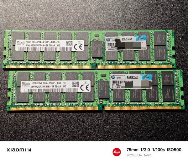 SK hynix 32GB (16GB*2) DDR4 REG ECC RDIMM サーバー用 メモリー