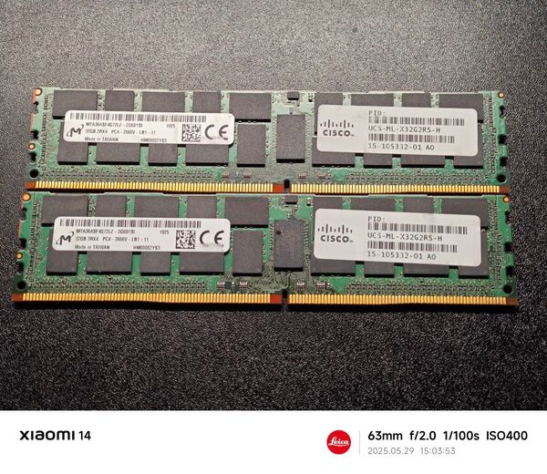Micron 64GB (32GB*2) DDR4 REG ECC Registered サーバー用 メモリー