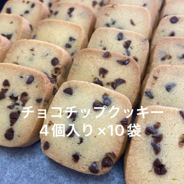 チョコチップクッキー 4個入り×10袋