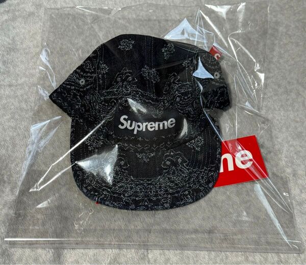 Supreme Bandana Jacquard Denim Camp Cap "Indigo"
