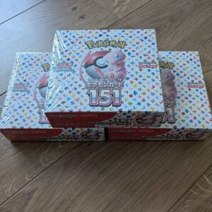 ポケモンカード151 シュリンク付き3BOX