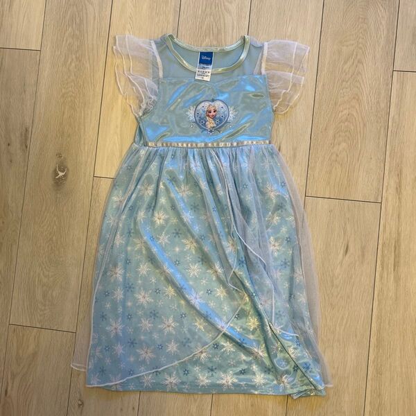 アナ雪 ワンピース コストコ購入 サイズ約120 エルサ ブルー ドレス 女の子 キッズ アナと雪の女王 プリンセスドレス 子供服