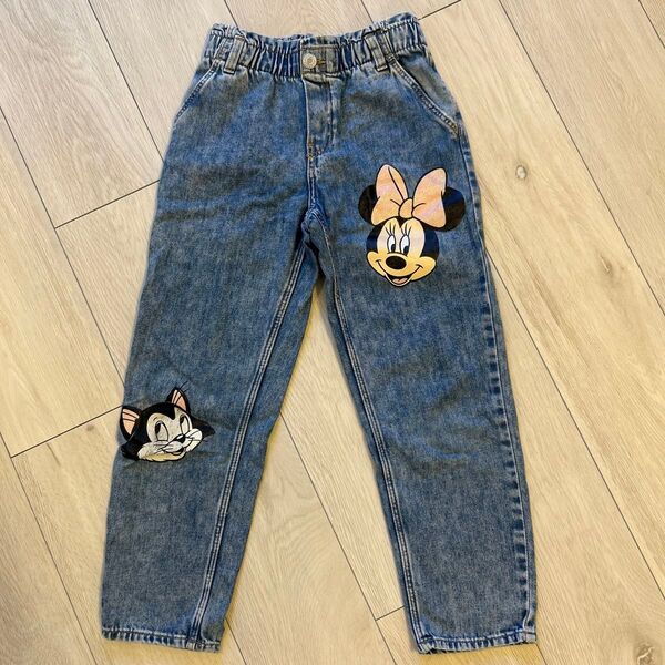 H&M Disney デニム サイズ130 デニムパンツ ジーンズ 女の子 ミニーちゃん