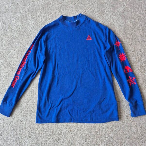 NIKE ACG DRI-FIT 長袖 カットソー キッズ L 150 青 刺繍 ロングスリーブ ロンT Tシャツ