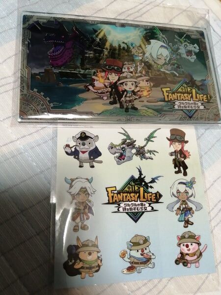 新品 ファンタジーライフ グルグルの竜と時をぬすむ少女 特典 アクリルプレート アクリルスタンド ステッカー PS5 Switch