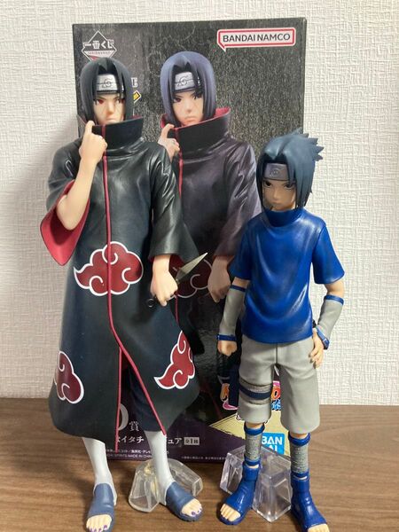一番くじ NARUTO疾風伝 忍ノ絆D賞 うちはイタチフィギュア、中忍試験編 B賞 うちはさすけフィギュア 2個セット
