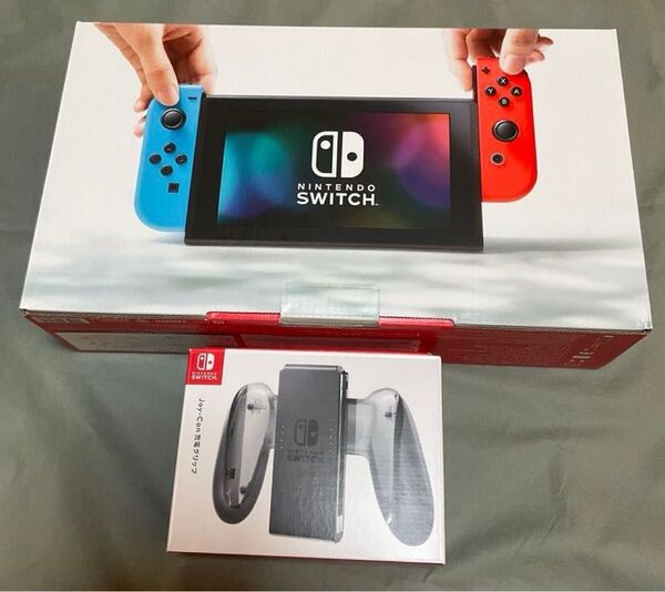 Nintendo Switch Joy-Con (L)ネオンブルー/(R)ネオンレッド HAC-S-KABAAと充電グリップ付き